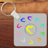 Acrylic Sunheart-Metal-Schlüsselanhänger Schlüsselanhänger (Vorderseite)