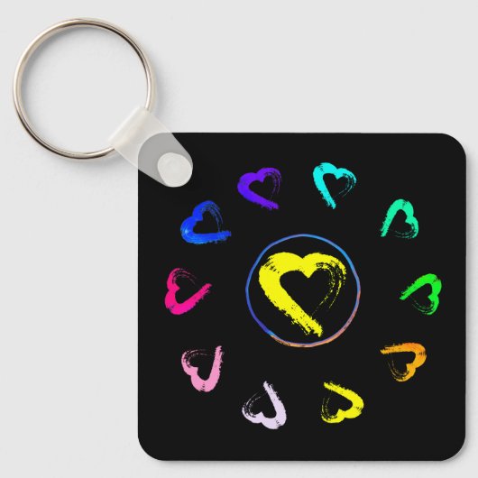 Acrylic Sunheart-Metal-Schlüsselanhänger Schlüsselanhänger (Vorderseite)