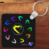 Acrylic Sunheart-Metal-Schlüsselanhänger Schlüsselanhänger (Rückseite)