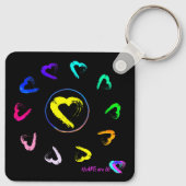 Acrylic Sunheart-Metal-Schlüsselanhänger Schlüsselanhänger (Rückseite)