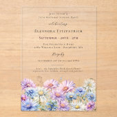 ACRYLIC SURPRISE PARTY 75 September Birth Flower Acryleinladungen (Vorderseite)
