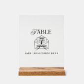 Acrylic Table Number Sign – Wedding & Event Décor Acrylschild (Vorderseite)