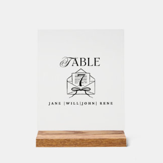 Acrylic Table Number Sign – Wedding & Event Décor Acrylschild