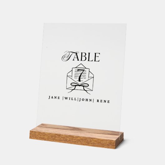 Acrylic Table Number Sign – Wedding & Event Décor Acrylschild (Winkel)
