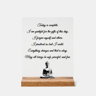 Acrylic tabletop inspirational prayer sign acrylschild