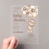 Acrylic Teddy Bear Baby Dusche Spanische Einladung (Insitu (Handheld))