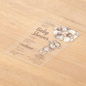 Acrylic Teddy Bear Baby Dusche Spanische Einladung (Ablage )