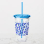 Acrylic Tumbler - Blue Rings interlocks Acryltrinkbecher (Rechts)