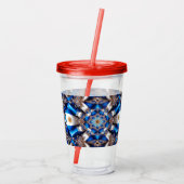 Acrylic Tumbler mit argentinischer Farbgestaltung Acryltrinkbecher (Rückseite)