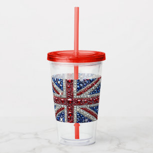 Acrylic Tumbler mit britischer Farbgestaltung Acryltrinkbecher