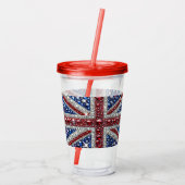 Acrylic Tumbler mit britischer Farbgestaltung Acryltrinkbecher (Rückseite)
