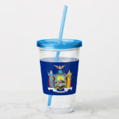 Acrylic Tumbler mit der Flagge von New York Acryltrinkbecher (Rückseite)