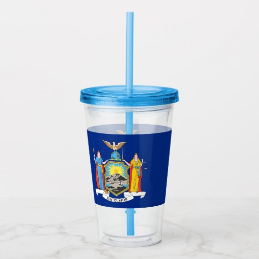 Acrylic Tumbler mit der Flagge von New York Acryltrinkbecher (Vorderseite)