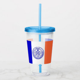 Acrylic Tumbler mit der Flagge von New York City Acryltrinkbecher