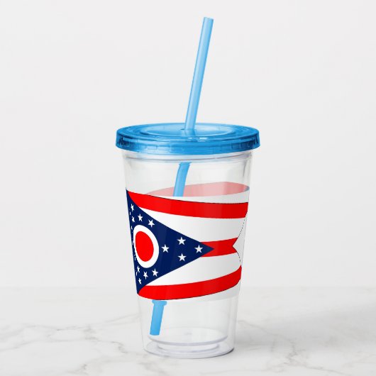 Acrylic Tumbler mit der Flagge von Ohio Acryltrinkbecher (Rückseite)
