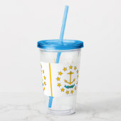 Acrylic Tumbler mit der Flagge von Rhode Island Acryltrinkbecher (Rückseite)