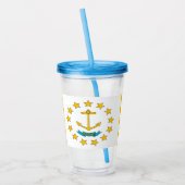 Acrylic Tumbler mit der Flagge von Rhode Island Acryltrinkbecher (Links)