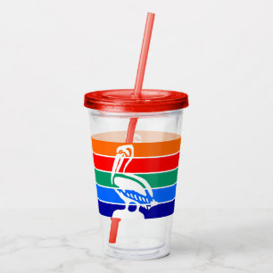 Acrylic Tumbler mit der Flagge von St. Petersburg Acryltrinkbecher