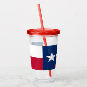 Acrylic Tumbler mit der Flagge von Texas Acryltrinkbecher (Links)