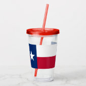 Acrylic Tumbler mit der Flagge von Texas Acryltrinkbecher (Rückseite)