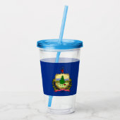 Acrylic Tumbler mit der Flagge von Vermont Acryltrinkbecher (Rückseite)