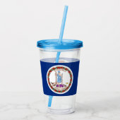 Acrylic Tumbler mit der Flagge von Virginia Acryltrinkbecher (Rückseite)