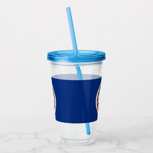 Acrylic Tumbler mit der Flagge von Virginia Acryltrinkbecher (Links)