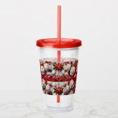 Acrylic Tumbler mit englischer Rose Design Acryltrinkbecher (Rechts)