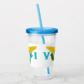 Acrylic Tumbler mit Fahne der Jungfrau Island Acryltrinkbecher (Links)