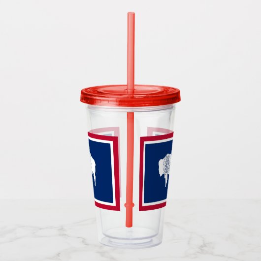 Acrylic Tumbler mit Fahne des Wyoming-Staat Acryltrinkbecher (Rechts)