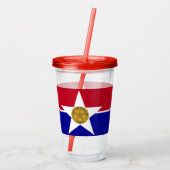 Acrylic Tumbler mit Fahne von Dallas, Texas Acryltrinkbecher (Rückseite)
