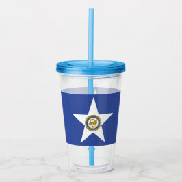 Acrylic Tumbler mit Fahne von Houston, Texas Acryltrinkbecher