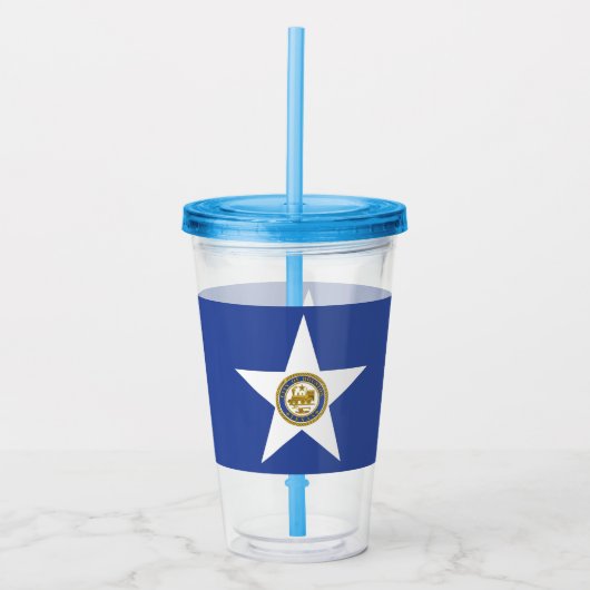 Acrylic Tumbler mit Fahne von Houston, Texas Acryltrinkbecher (Vorderseite)
