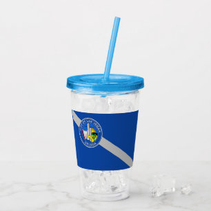 Acrylic Tumbler mit Fahne von Las Vegas Acryltrinkbecher
