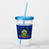 Acrylic Tumbler mit Fahne von Pennsylvania Acryltrinkbecher (Rückseite)