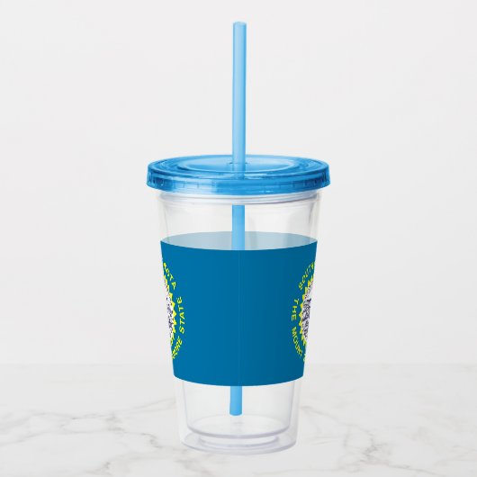 Acrylic Tumbler mit Fahne von South Dakota Acryltrinkbecher (Rechts)