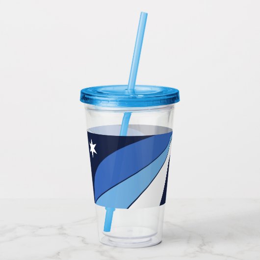 Acrylic Tumbler mit Flagge von Columbia City Acryltrinkbecher (Rückseite)