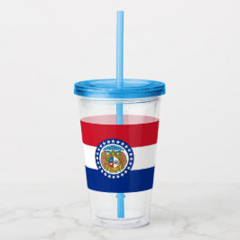 Acrylic Tumbler mit Flagge von Missouri Acryltrinkbecher