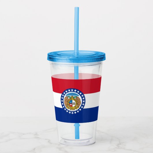 Acrylic Tumbler mit Flagge von Missouri Acryltrinkbecher (Vorderseite)