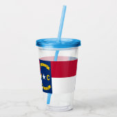 Acrylic Tumbler mit Flagge von North Carolina Acryltrinkbecher (Rückseite)