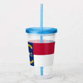 Acrylic Tumbler mit Flagge von North Carolina Acryltrinkbecher (Vorderseite)
