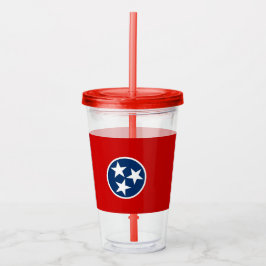 Acrylic Tumbler mit Flagge von Tennessee Acryltrinkbecher