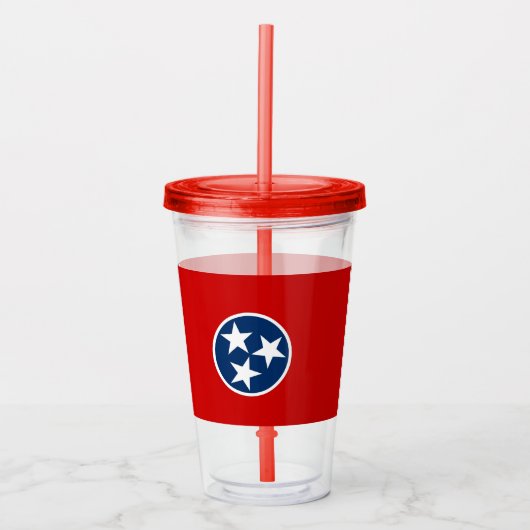 Acrylic Tumbler mit Flagge von Tennessee Acryltrinkbecher (Vorderseite)