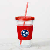 Acrylic Tumbler mit Flagge von Tennessee Acryltrinkbecher (Rückseite)
