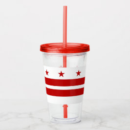 Acrylic Tumbler mit Flagge von Washington DC Acryltrinkbecher