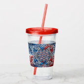 Acrylic Tumbler mit französischer Farbgestaltung Acryltrinkbecher (Rückseite)