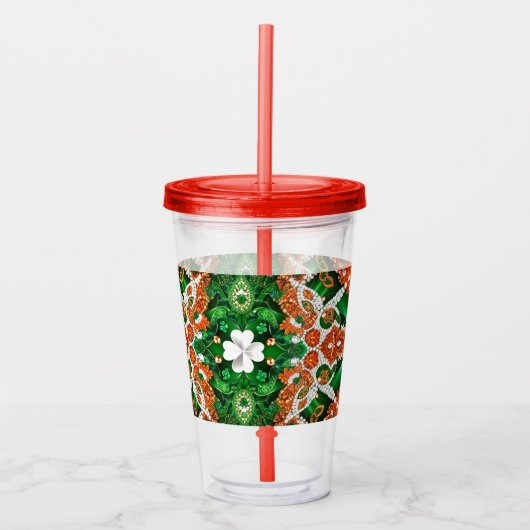 Acrylic Tumbler mit irischer Farbgestaltung Acryltrinkbecher (Vorderseite)