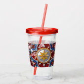 Acrylic Tumbler mit kolumbianischer Farbgestaltung Acryltrinkbecher (Rückseite)