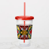 Acrylic Tumbler mit Los Angeles Farbdesign Acryltrinkbecher (Rechts)
