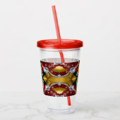 Acrylic Tumbler mit Los Angeles Farbdesign Acryltrinkbecher (Links)